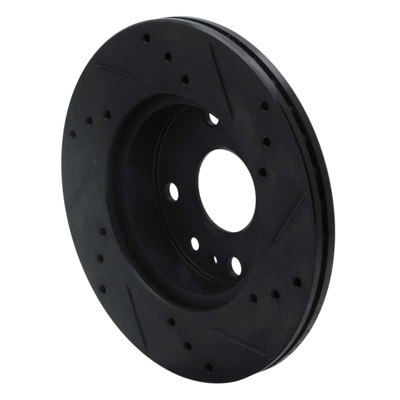 R1 Concepts — R1 94-97 Ford Aspire Front Left Drilled & Slotted Black Brake Rotor
R1 Brake Rotor Drill - view 4