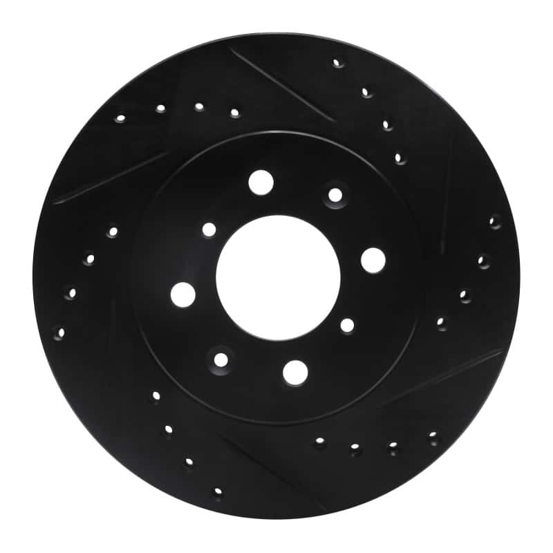 R1 Concepts — R1 88-91 Honda Accord Sedan Front Right Drilled & Slotted Black Brake Rotor
R1 Brake Rotor Drill - view 1