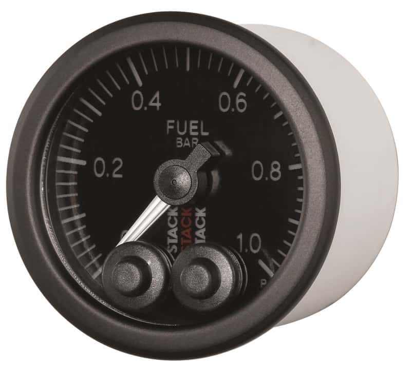 AutoMeter — Autometer Stack 52mm 0-1 Bar M10 Male Pro-Control Fuel Pressure Gauge - Black
Ga FuelP PC Blk 1Bar - view 3
