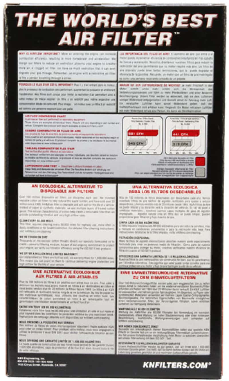 K&N Engineering — K&N Oval Air Filter - 8-7/8in L 5-1/4in W 6in H - view 5
