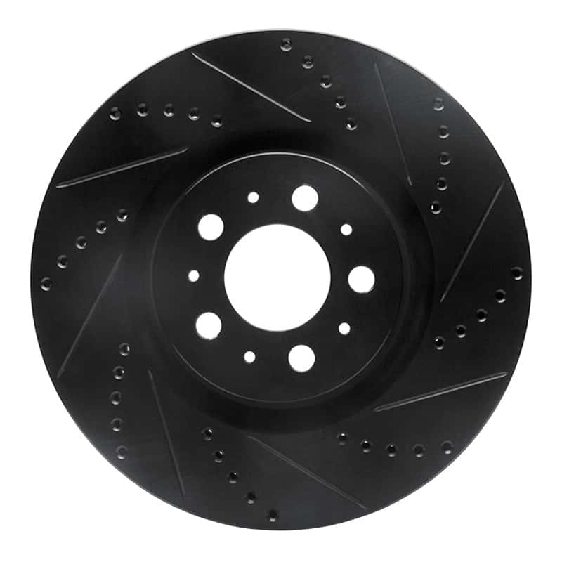 R1 Concepts — R1 04-07 Volvo V70 Front Right Drilled & Slotted Black Brake Rotor
R1 Brake Rotor Drill - view 1