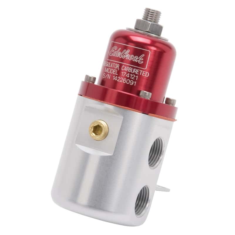 Edelbrock — Edelbrock Fuel Pressure Regulator Carbureted 160 GPH 5-10 PSI 3/8In In/Out Retunless Red/Clear
PUMPS - view 4
