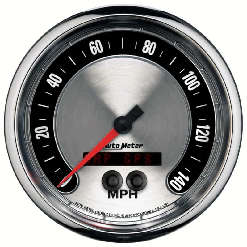 AutoMeter — Autometer American Muscle 5in 140 MPH GPS Electric Programmable Speedometer
5" SPD 140MPH GPS AM - view 1