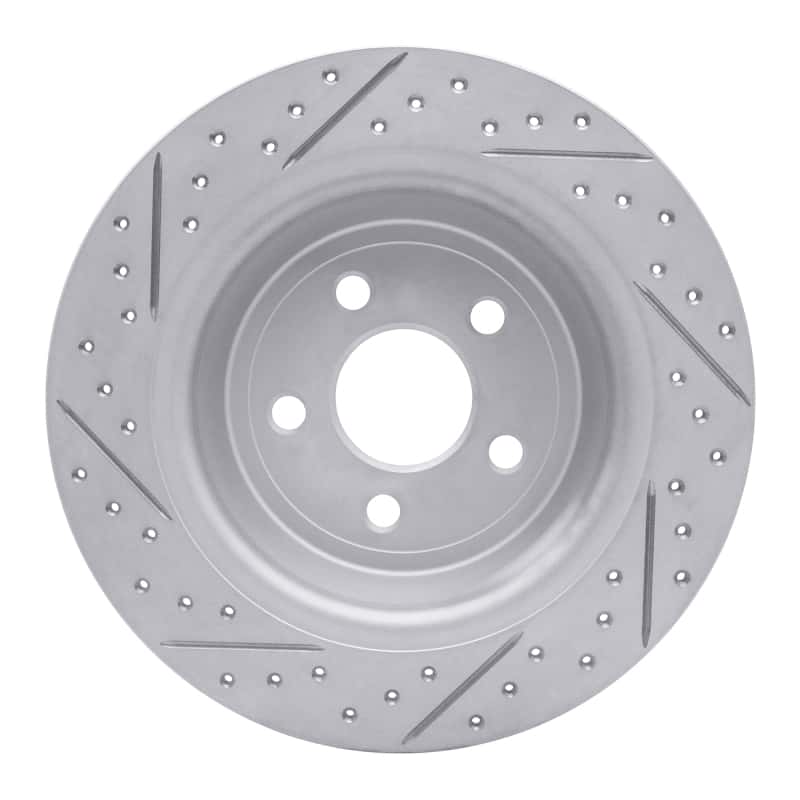 R1 Concepts — R1 15-24 Ford Police Responder Hybrid Rear Right Drilled & Slotted Geo-Carbon Rotor - view 5
