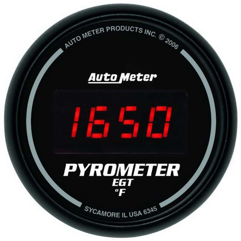 AutoMeter — Autometer Z Series 52mm 0-2000 Deg F Digital EGT/Pyrometer Gauge
2-1/16" E.G.T. PYROM - view 1