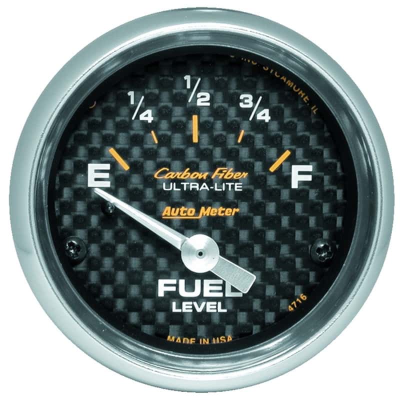 AutoMeter — Autometer Carbon Fiber 52mm 240 Empty-33 Full Electronic Fuel Level Gauge
GA 2" FUEL 240-33 CF - view 2
