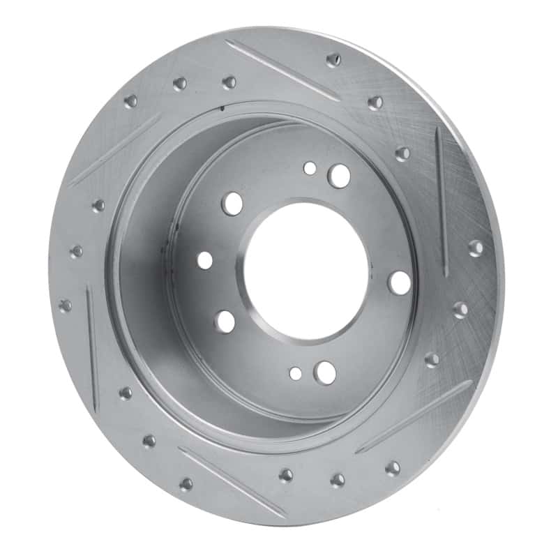 R1 Concepts — R1 07-10 Hyundai Elantra Rear Left Drilled & Slotted Silver Brake Rotor
R1 Brake Rotor Drill - view 4