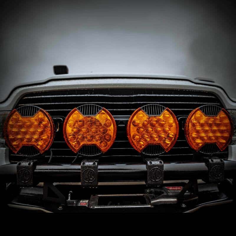 KC HiLiTES — KC HiLiTES SlimLite 8in. LED Light Shield Driving (Shield Only) - Amber - view 3