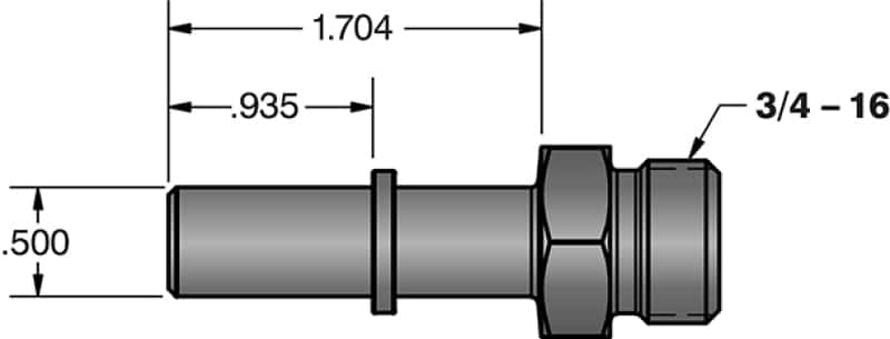 Fleece Performance — Fleece Performance Universal 1/2in. Quick Connect to 3/4in-16 O-ring (-8 AN)
Hose Connector - view 7