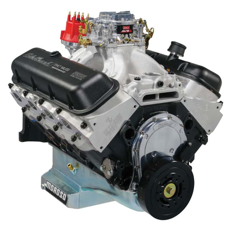 Edelbrock — Edelbrock Crate Engine Edelbrock/Pat Musi 555 RPM XT BBC 675 HP Stock Exhaust Port Location
{"Sellable":"Yes"}
CRATE ENGINE - view 3