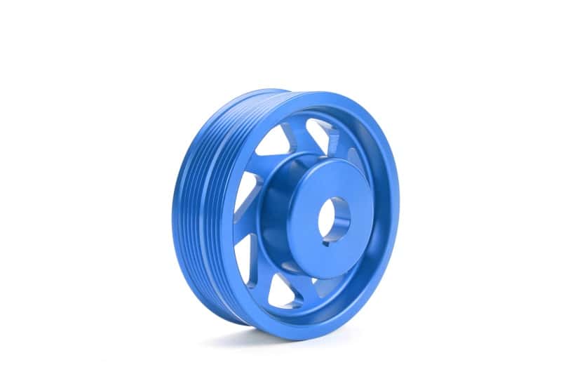 Perrin Performance — PERRIN 93-14 Subaru Impreza (Incl. 02-14 WRX) / 04-21 STI Lightened Crank Pulley - Blue - view 4