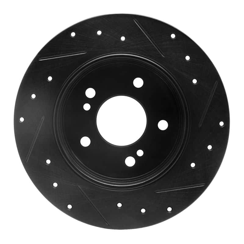 R1 Concepts — R1 87-15 Chrysler Crossfire Rear Left Drilled & Slotted Black Brake Rotor
R1 Brake Rotor Drill - view 5