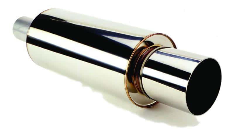 HKS — HKS Universal SS Hi-Power Muffler (120mm tip / 75mm piping) (SUS304 NO COATING) - view 3