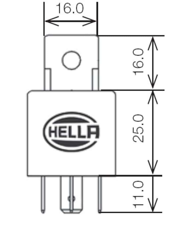Hella — Hella Relay Mini Iso Alt 4 Pole 24V Spst Bkt - view 3