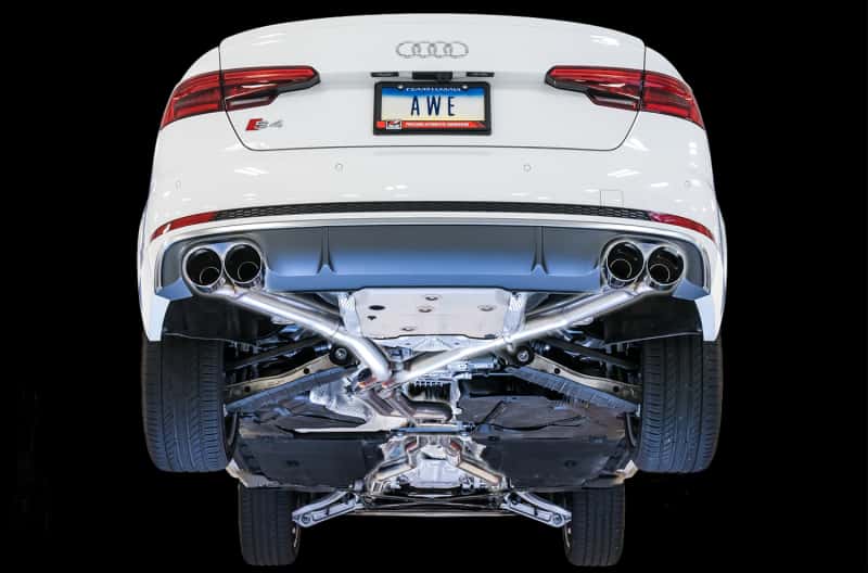 AWE Tuning — AWE Tuning Audi B9 S4 Track Edition Exhaust - Non-Resonated (Black 102mm Tips)
Track Exhaust - view 4