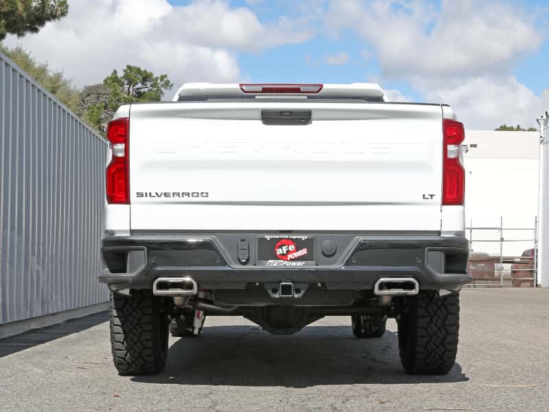 aFe — aFe Gemini XV 4in to Dual 3in 304 SS Cat-Back Exhaust w/ Cutout 19-21 GM Silverado/Sierra V8-6.2L
Cat-Back Exhaust - view 7