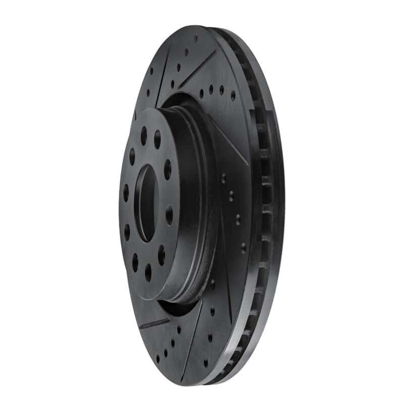 R1 Concepts — R1 2002-2018 Dodge Sprinter 2500 Rear Left Drilled & Slotted Black Brake Rotor
R1 Brake Rotor Drill - view 2