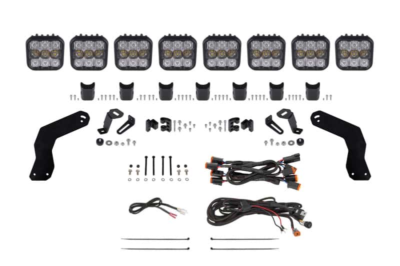 Diode Dynamics — Diode Dynamics 17-24 Can-Am Maverick X3 SS5 Sport CrossLink Roof Lightbar Kit - White Combo - view 1