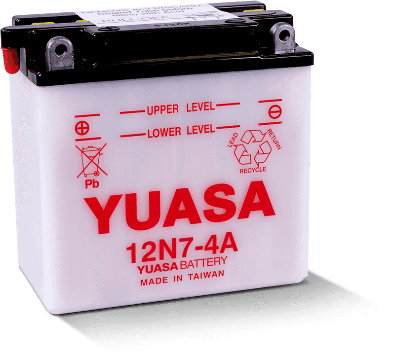 Yuasa Battery — Yuasa 12N7-4A Conventional 12-Volt Battery - view 2
