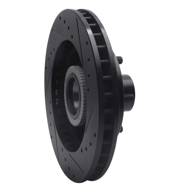 R1 Concepts — R1 1992-2002 Chevrolet C1500 Suburban Front Left Drilled & Slotted Black Brake Rotor
R1 Brake Rotor Drill - view 4