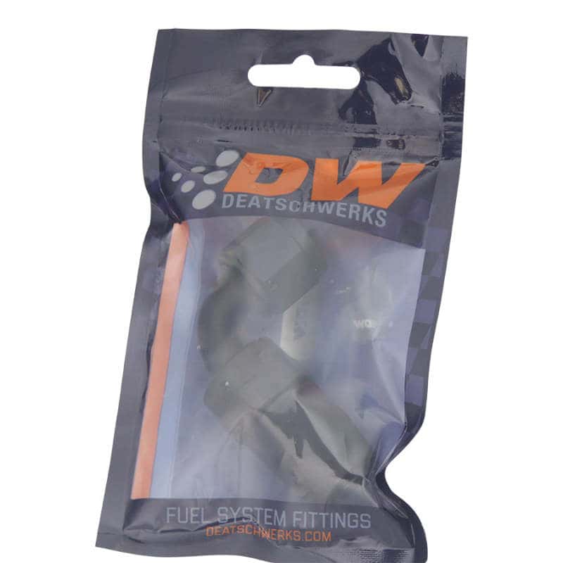 DeatschWerks — DeatschWerks 6AN Female Swivel 90-Degree Hose End CPE - Anodized Matte Black
Lines & Fittings - view 2