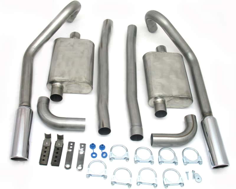 JBA — JBA 65-70 Ford Mustang 260-428 409SS Dual Turn Down Under Rear Valance Header Back Exhaust
Exhaust System - view 1