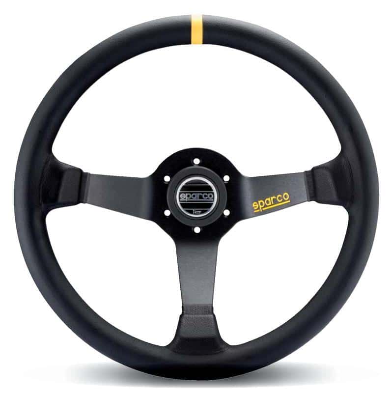 SPARCO — Sparco Steering Wheel 345 Leather Black - view 1