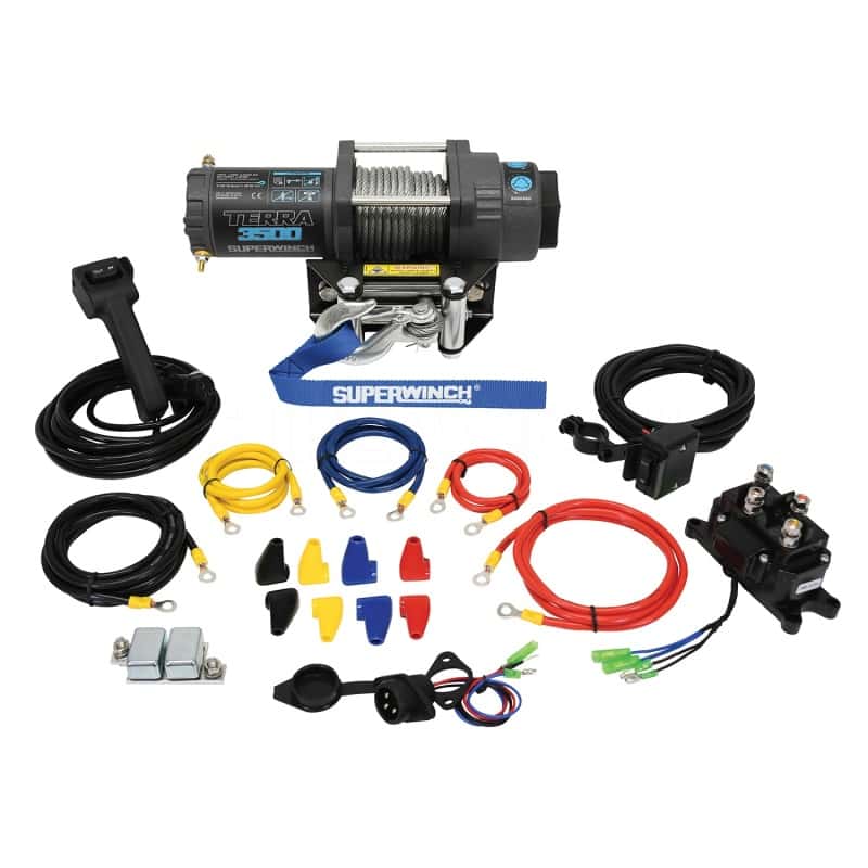 Superwinch — Superwinch 3500 LBS 12V DC 7/32 in x 32 ft Steel Rope Terra 3500 Winch - Gray Wrinkle - view 6