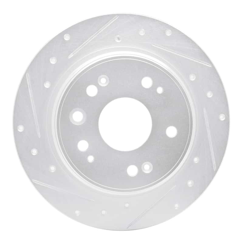 R1 Concepts — R1 02-04 Honda CR-V Rear Left Drilled & Slotted Silver Brake Rotor
R1 Brake Rotor Drill - view 1