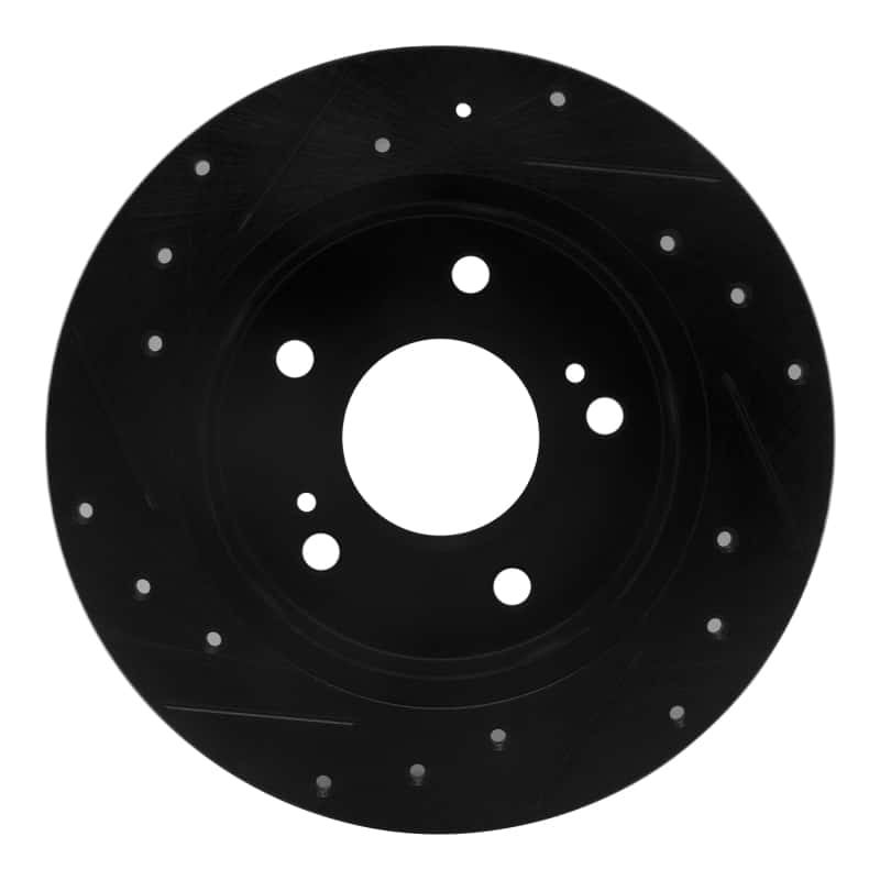 R1 Concepts — R1 94-98 Nissan 240SX Rear Right Drilled & Slotted Black Brake Rotor
R1 Brake Rotor Drill - view 5