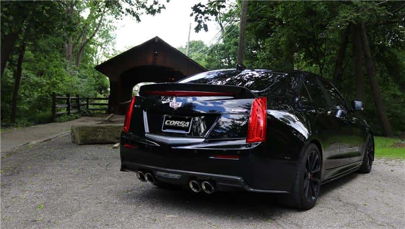 CORSA Performance — Corsa 2016-2019 Cadillac ATS 3.6T 4in Inlet / 4in Outlet Twin Black Tip Kit (For Corsa Exhaust Only)
Exhaust - view 2