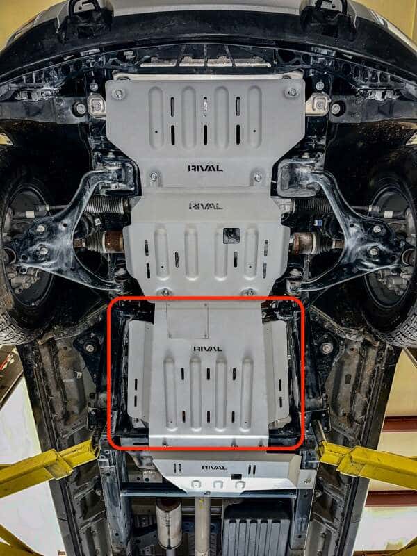 Rival 4x4 — Rival 2015-Present Ford F150 EcoBoost Aluminum Transmission Catalytic Converter Skid Plate
Cat Conv Skid Plate - view 4