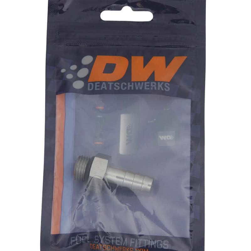 DeatschWerks — DeatschWerks 6AN ORB Male To 3/8in. Male Triple Barb Fitting (Incl. O-Ring) - view 2