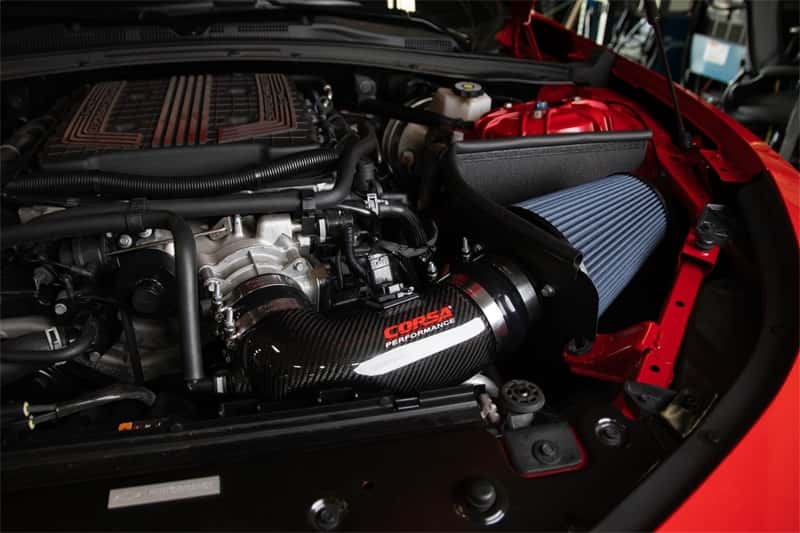 CORSA Performance — Corsa 2017-2023 Chevrolet Camaro ZL1 Carbon Fiber Air Intake w/ MaxFlow 5 Oil Filtration
Air Intake - view 3