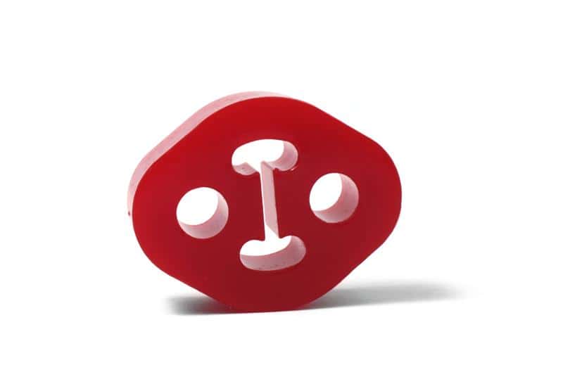 Perrin Performance — PERRIN Subaru / Universal 12mm ID 1.5in. Hole Offset Exhaust Hanger - Red (Sold Individually) - view 2
