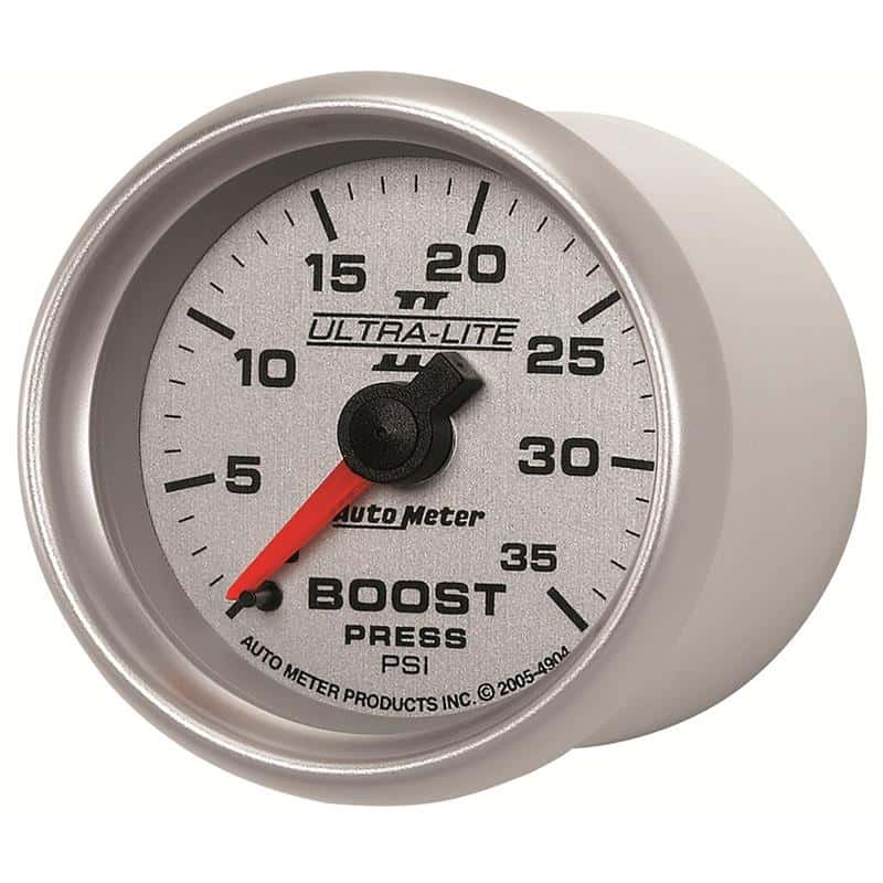AutoMeter — Autometer UL II Boost Gauge 2-1/16in Mechanical Pressure Ultra-Lite Gauge 35PSI
2-1/16" BOOST, 0-35 - view 3
