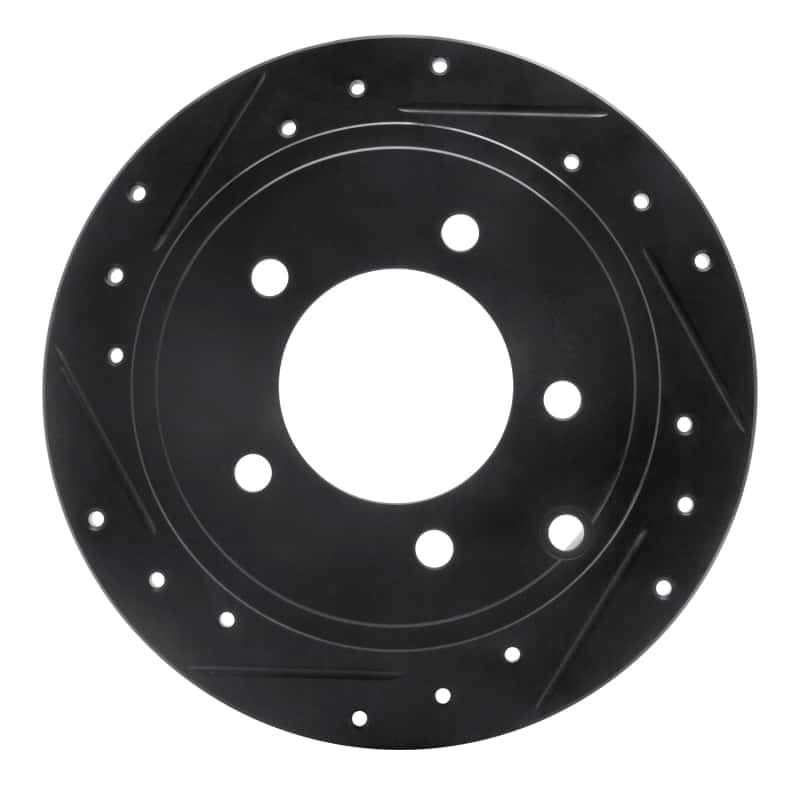 R1 Concepts — R1 07-17 Chrysler 200 Rear Left Drilled & Slotted Black Brake Rotor
R1 Brake Rotor Drill - view 1