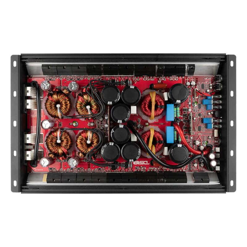 DS18 — DS18 1-Channel Amp 9200 Burst/0.5ohm 5000/1ohm 3500/2ohm 2200/4ohm Watts RMS w/ Voltmeter Black - view 3