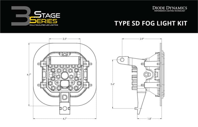 Diode Dynamics — Diode Dynamics SS3 Max Type SD Kit ABL - Yellow SAE Fog - view 9