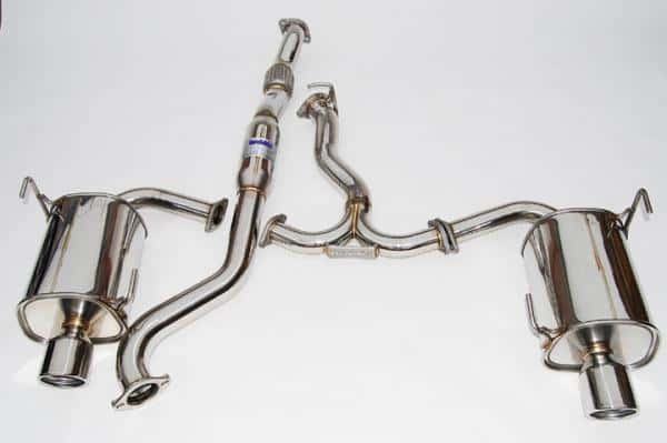 Invidia — Invidia 08-09 WRX Sedan Q300 Dual Stainless Steel Tip Cat-back Exhaust - view 1