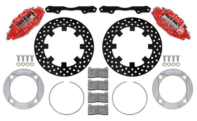 Wilwood — Wilwood 2014+ Polaris RZR XP 1000 Front Kit 11.25in Drilled - Red - view 1