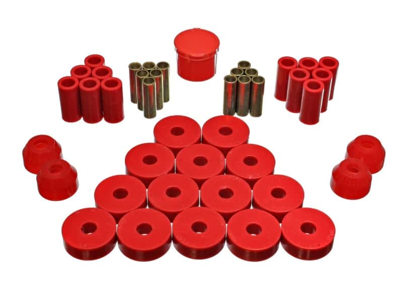 Energy Suspension — Energy Suspension 55-75 Jeep CJ5/CJ6 Red Hyper-Flex Master Bushing Set
Master Bushing Kit - view 1