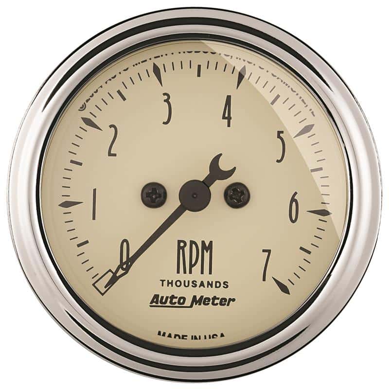 AutoMeter — Autometer 2-1/16in Antique Beige In-Dash 7K RPM Tachometer Gauge
GA 2" TACH 7K RPM AB - view 1