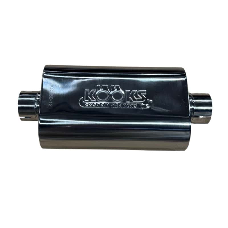 Kooks Headers — Kooks 2.5in Oval Clamp In Muffler 12in Long Body Polished Stainless Steel
2-1/2in. Oval Muffle
2-1/2" Oval Muffler - view 6