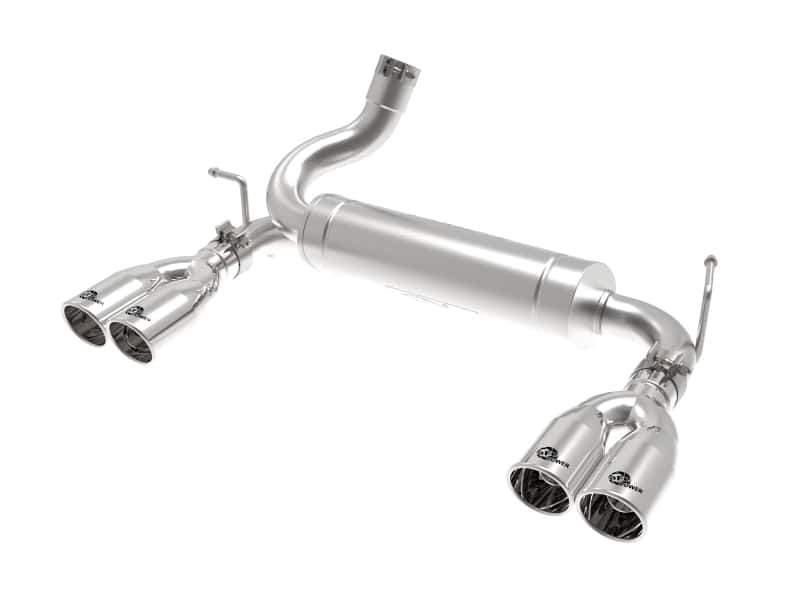 aFe — aFe Rebel Series 2.5in 409 SS Axle-Back Exhaust Polished 07-18 Jeep Wrangler (JK) V6-3.6L/3.8L
Axle-Back Exhaust - view 1