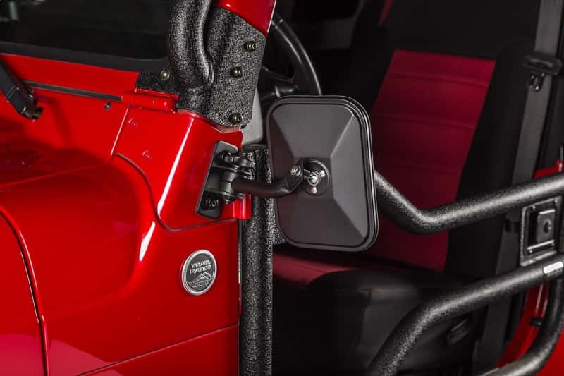 Rugged Ridge — Rugged Ridge 97-18 Jeep Wrangler Textured Black Rectangular Stubby Trail Mirror Kit
OFFROAD_EXTERIOR
Door Mirror - view 3