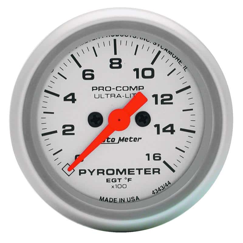 AutoMeter — Autometer Ultra-Lite 60mm 0-1600 Deg F Digital Stepper Motor Electronic EGT Gauge
2-5/8" E.G.T. PYROME - view 2