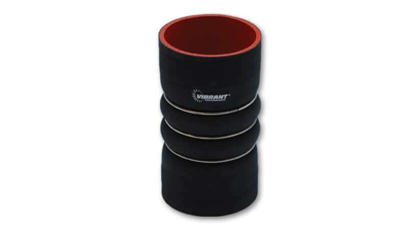 Vibrant — Vibrant 4 Ply Aramid Reinf Silicone Hump Hose conn 4in ID x 6in long 3 reinforcement ring MATTE BLK
4"3RingHumpHosCnctr
4.00"IDCACHumpHose
Hose Coupler - view 1