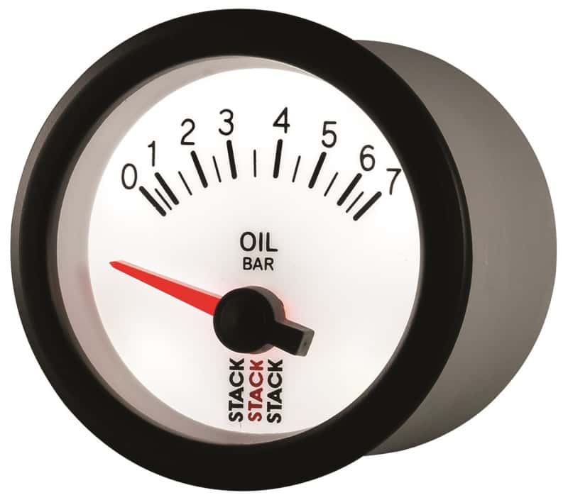 AutoMeter — Autometer Stack 52mm 0-7 Bar M10 Male Electric Oil Pressure Gauge - White
Ga OilP Elec Wt 7Bar - view 3