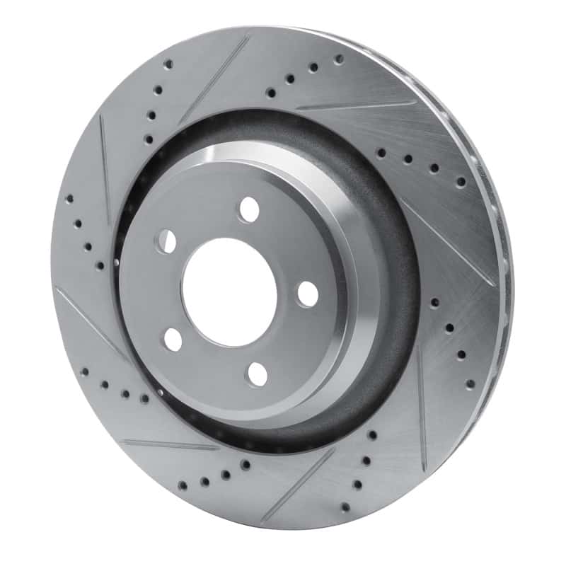 R1 Concepts — R1 05-23 Chrysler 300 Rear Left Drilled & Slotted Silver Brake Rotor
R1 Brake Rotor Drill - view 2